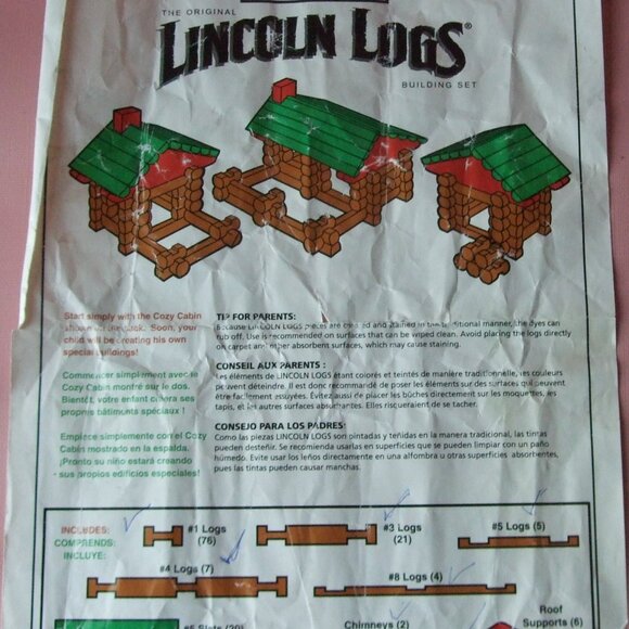 1920s Original Lincoln Logs in Wood Case Complete Set - Picture 2 of 5